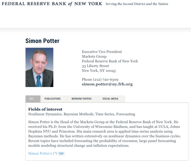 Simon Potter at NYFRB