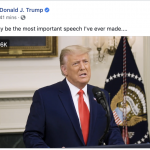 【速報】トランプ大統領が、「これまでで最も重要なスピーチとなる可能性がある」動画を公表