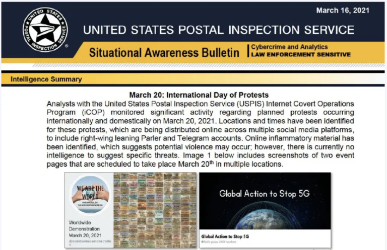米国郵政公社（USPS）がアメリカ国内のみならず外国でのSNS投稿内容を監視し米スパイ機関に報告する「隠密作戦プログラム」を展開中