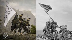 「米国へ最大級の侮辱」：タリバンが硫黄島に星条旗を建てる米兵の写真を真似て投稿ーーワシントンポスト紙は「タリバンは洗練されたSNSの使い方をしている」と報道